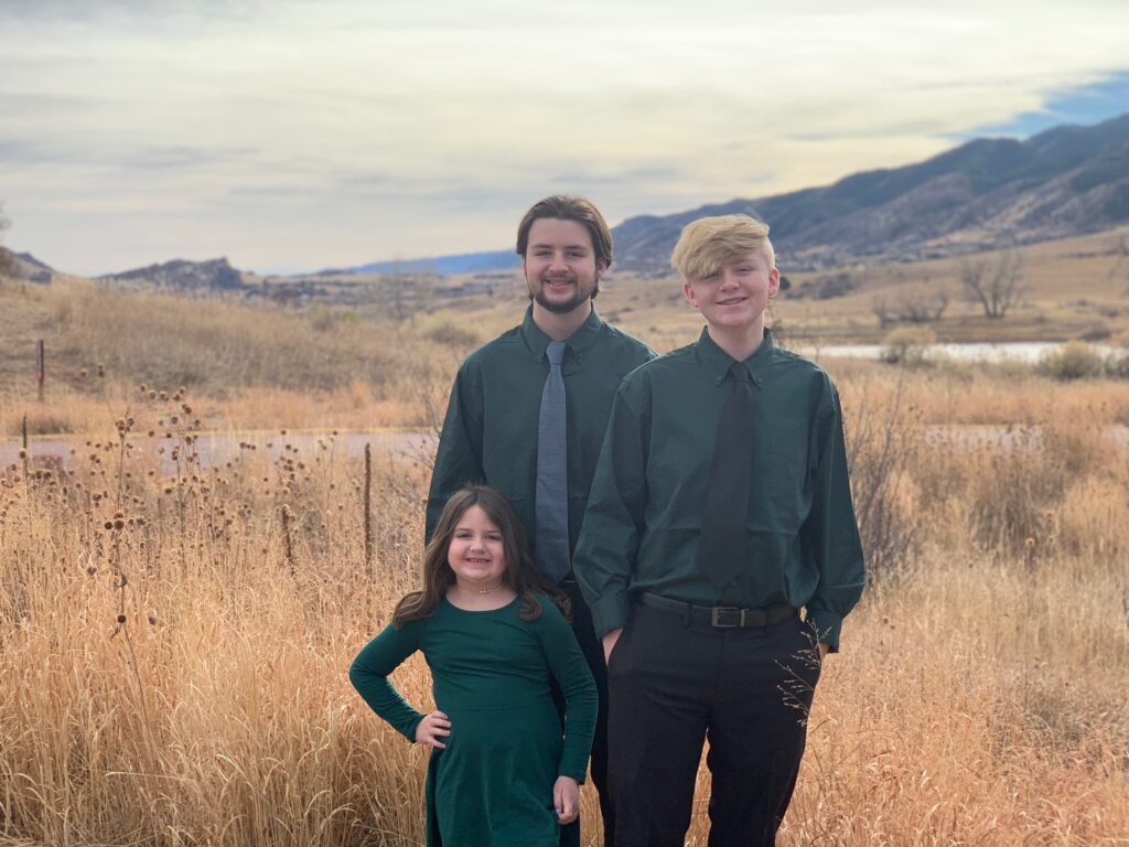 Ethan, Aidan and Cassidy in Colorado