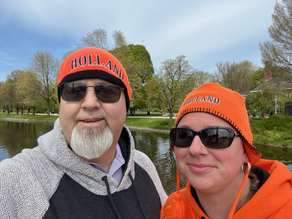 Ken and Laura during King's Day, the annual holiday to celebrate the King's Birthday
