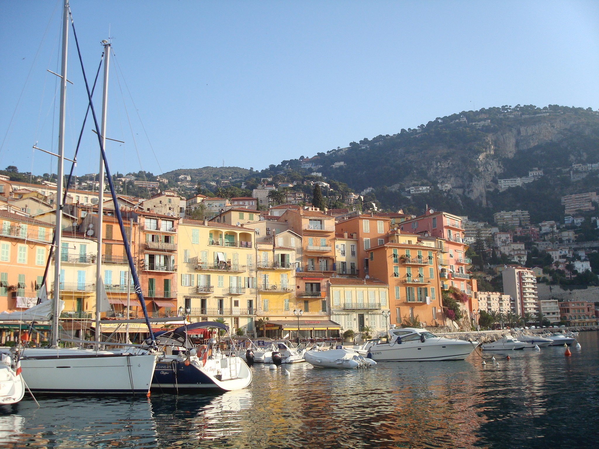 Boats docked off the Amalfi Coast