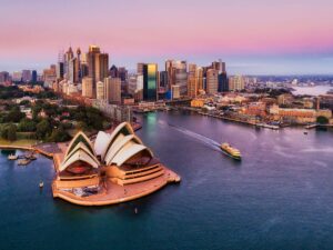 Sydney Opera House in the Harbour of Australia