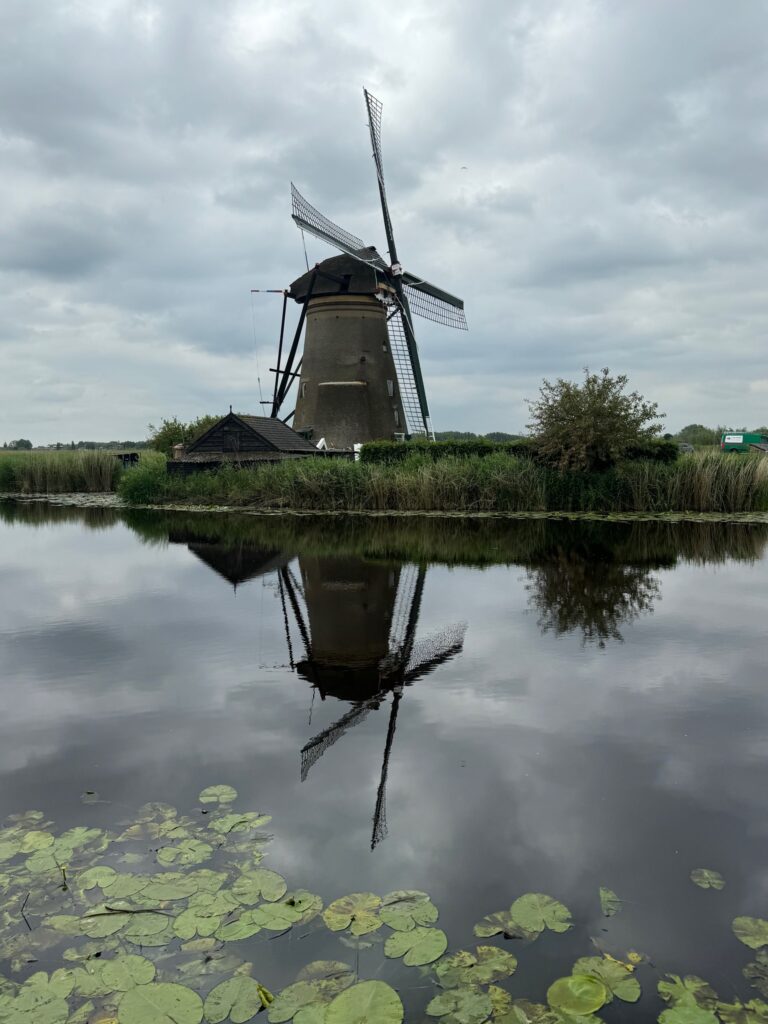 Windmill at Kinderdijk, a UNESCO site for windmills