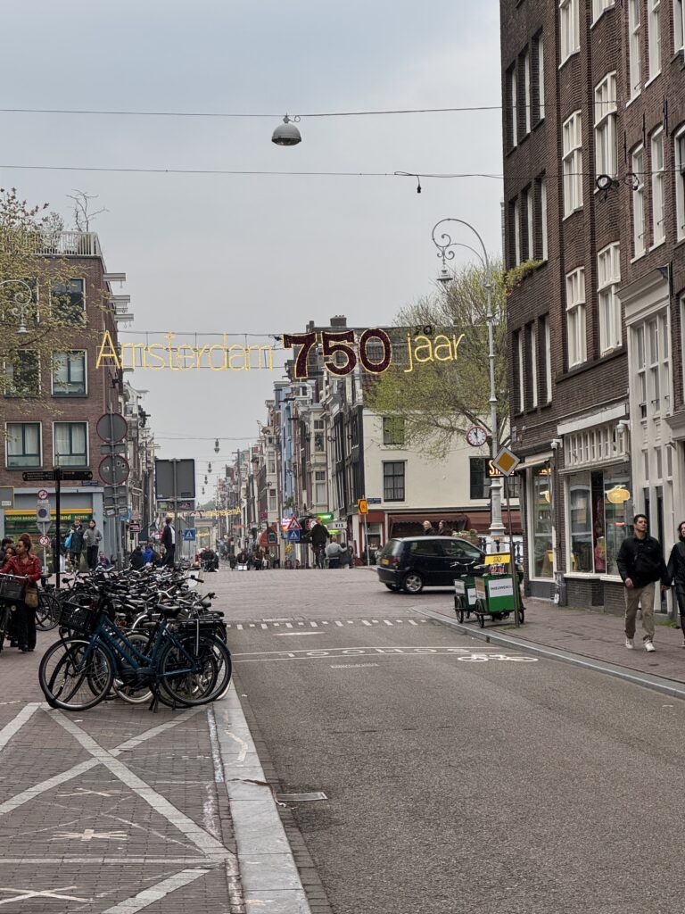750th anniversary of Amsterdam, street sign on Haarlemmerstraat